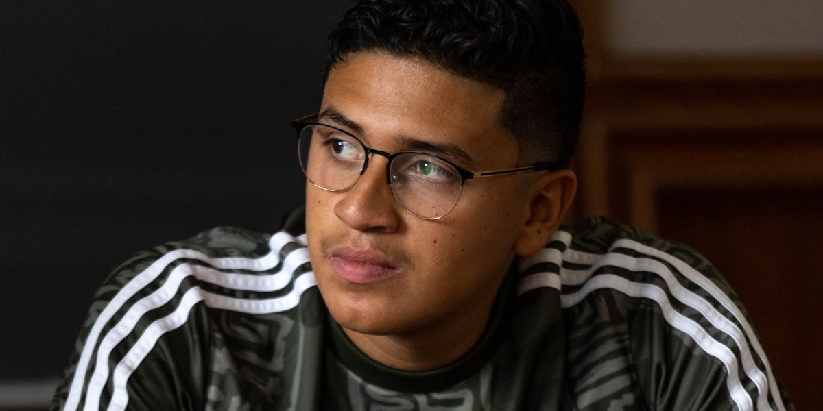 Student listens during class