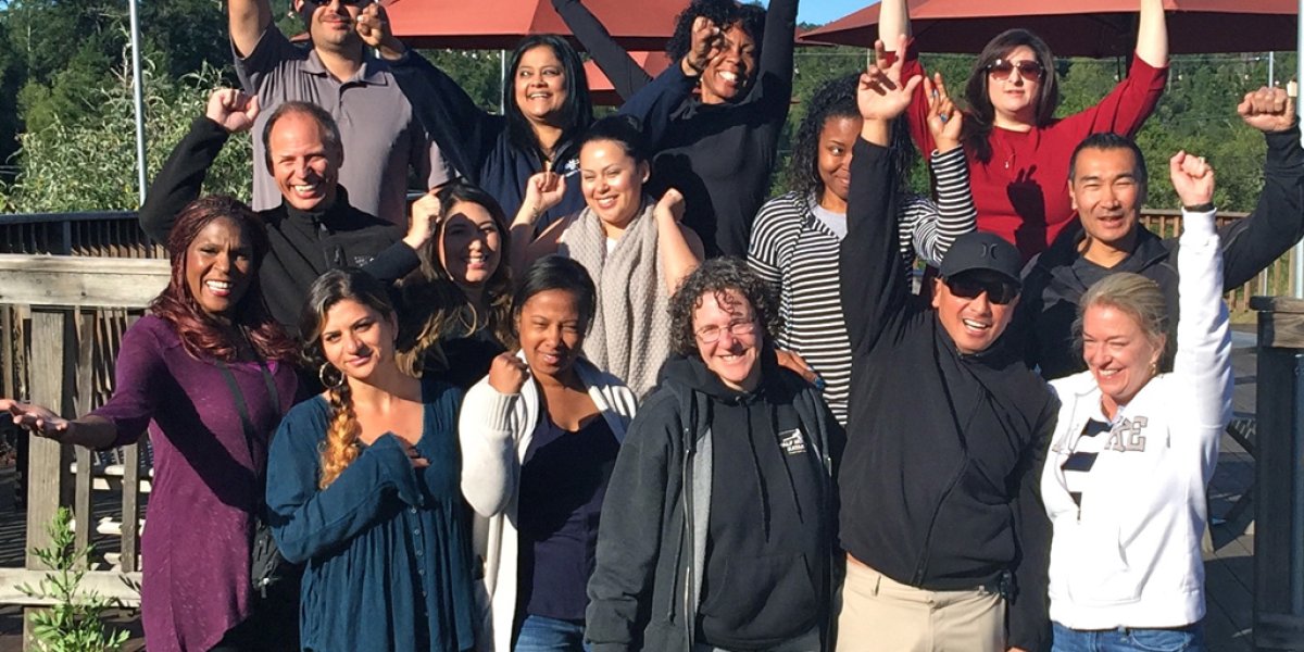 MA in Leadership Cohort 31 celebrating the completion of their program at their executive weekend.