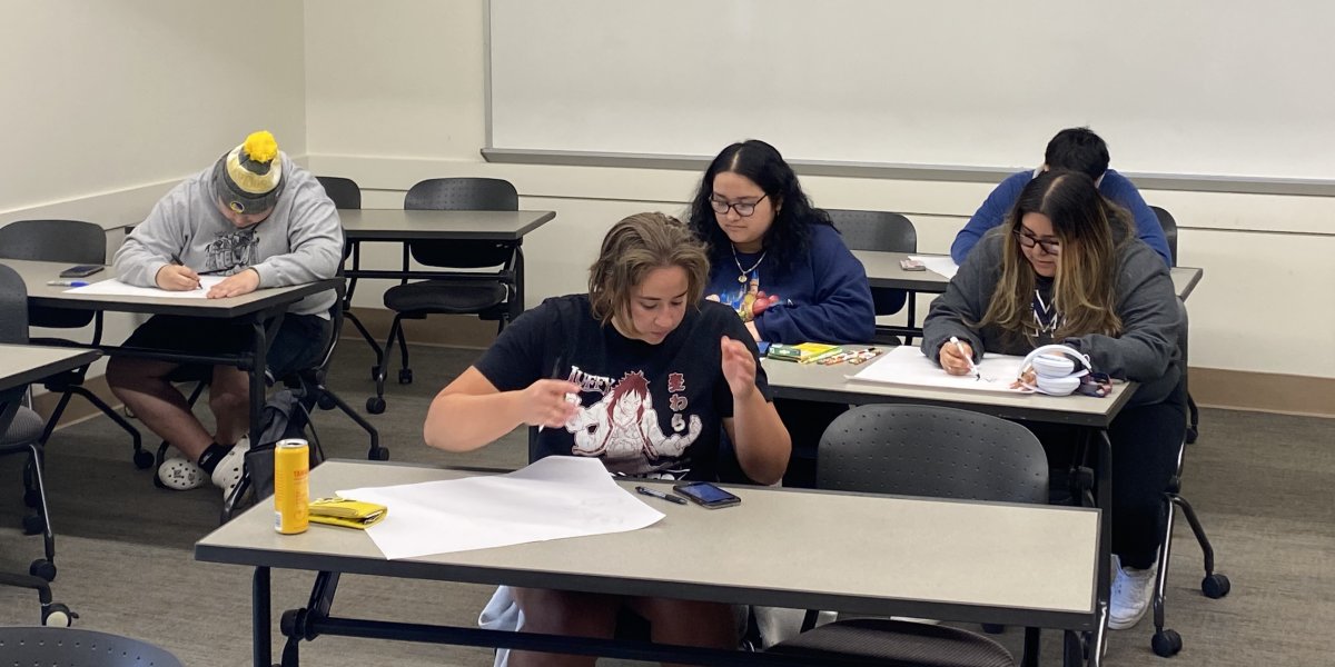 Students working hard in the Project Success class