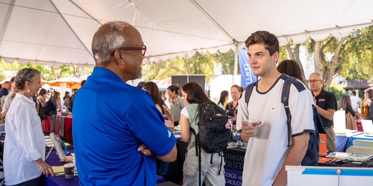 Saint Mary's Data Analytics Degree Student at Outdoor Career Fair