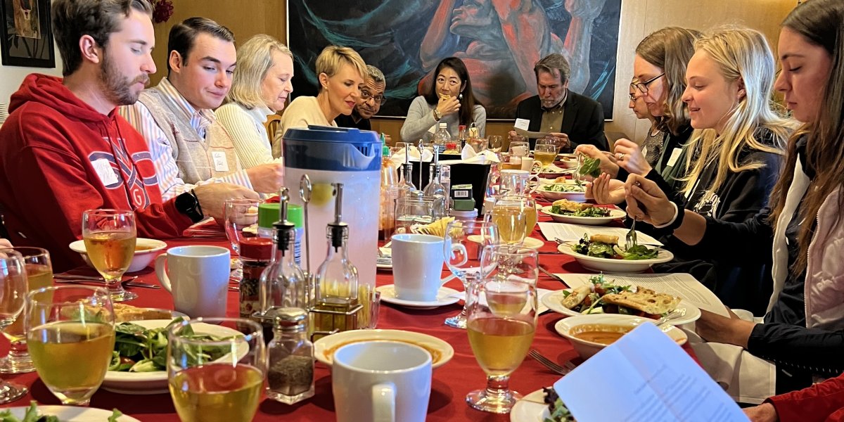 Students, faculty, and staff, discussing what it means to be Lasallian