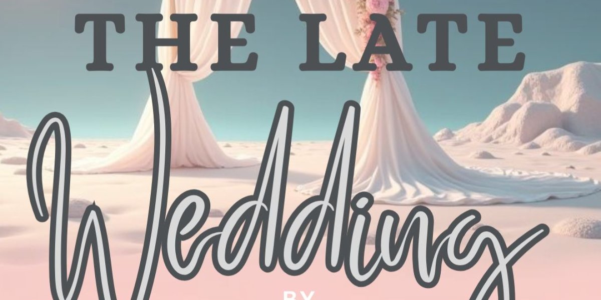 a chuppah on a pink sandy beach on a foreign planet with a moon in the sky