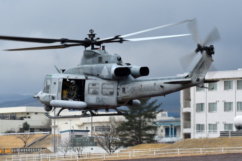 stock photo of a US Marines Super Huey helicopter