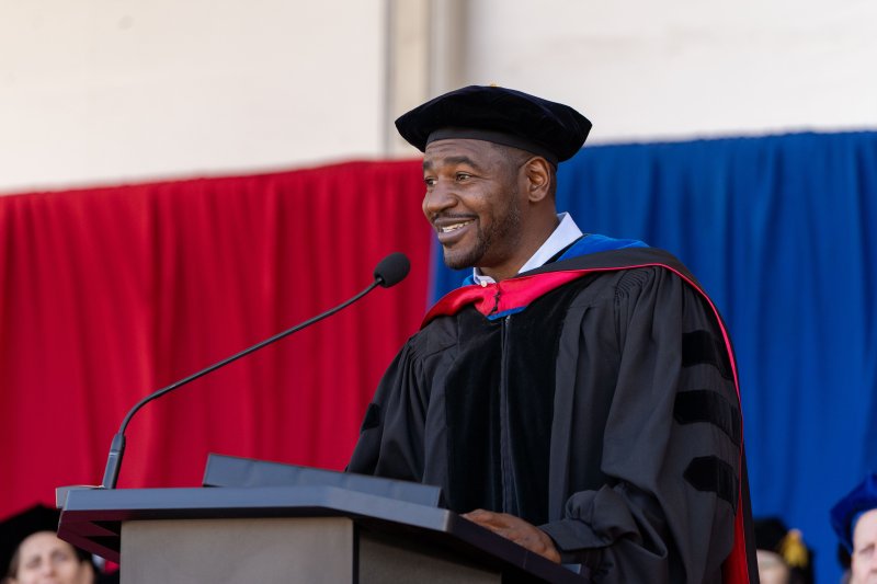 Commencement speaker Toussaint Bailey '02, JD