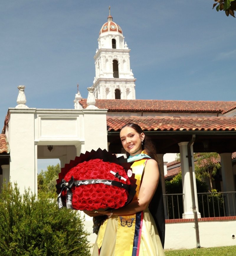 Tiffany Tachiquin MA '25 on campus