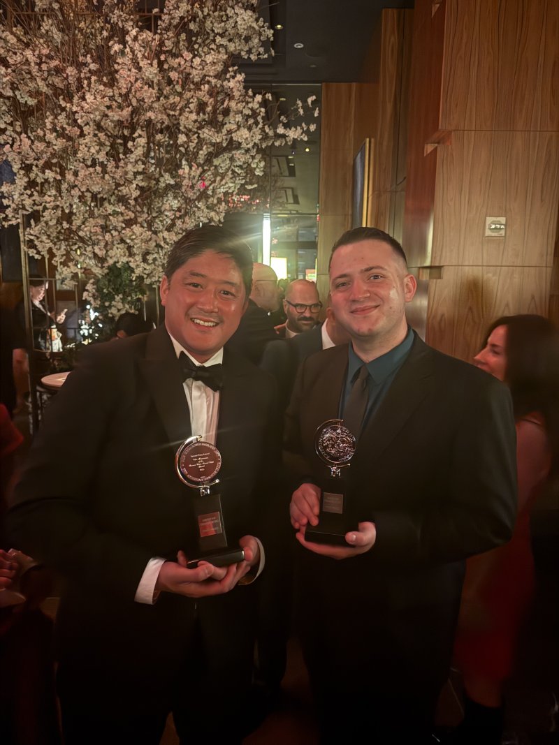 Nick Perez (right) with Marco Paguia