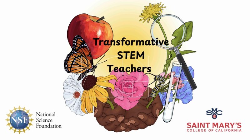 Noyce Scholarship Logo with text, "Transformative STEM Teachers"