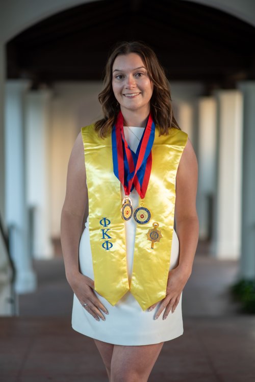 Amanda with her medals