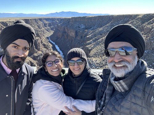 Sahiba Dogra and her family