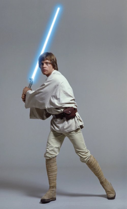 Lukę Skywalker with light saber