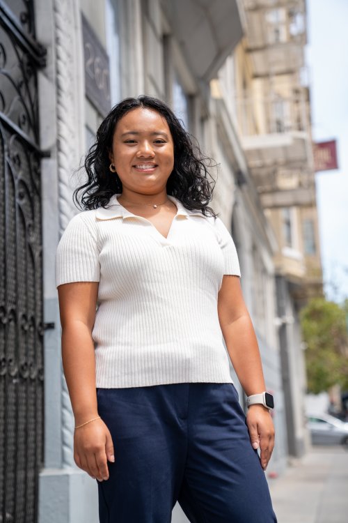 Kiana Paredes '27 in downtown San Francisco