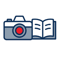 Camera and Book icon
