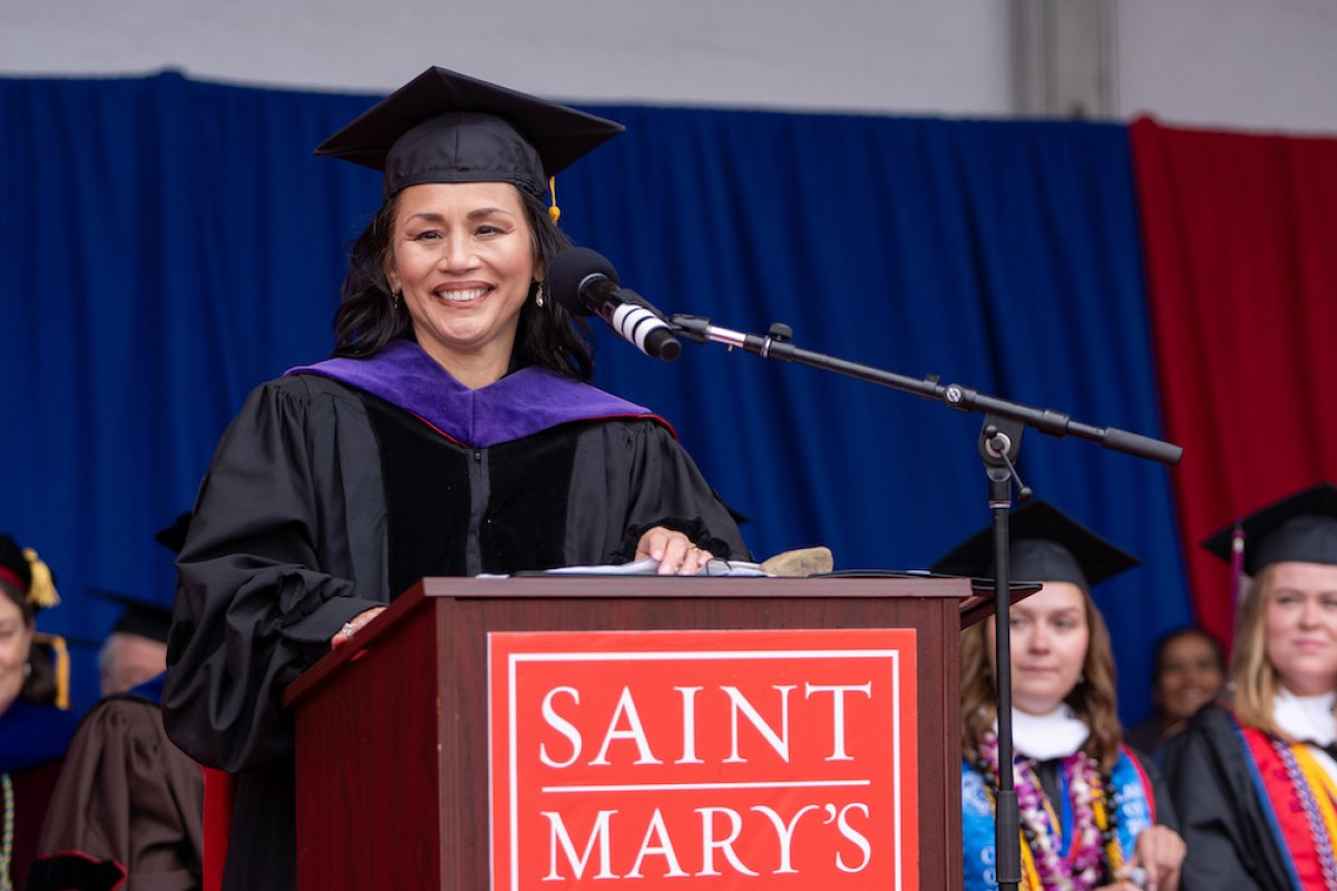 Commencement speaker Tammy Ramos at 2024 Undergraduate Commencement