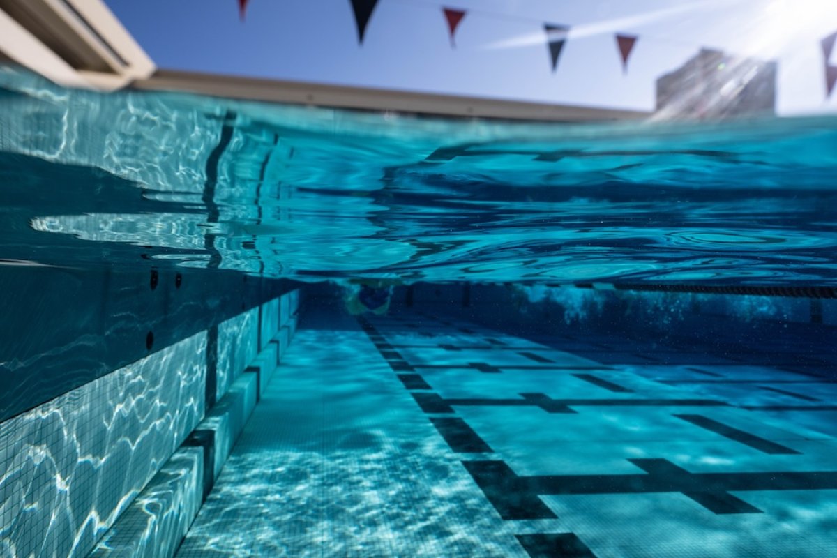 Underwater shot of swimming pool