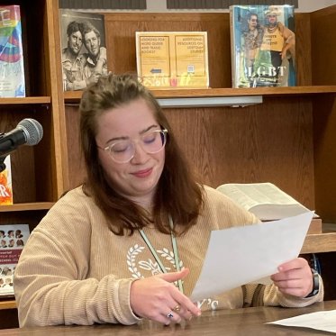 Creative Writing Student Natalie at Pause for Poetry