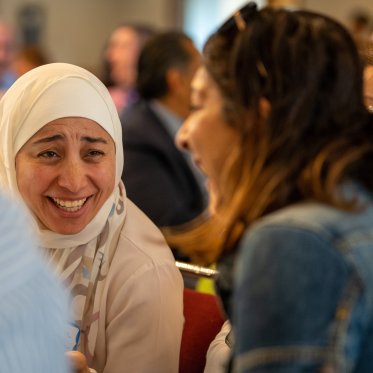 Enjoying All Faculty Day at SMC