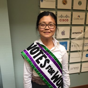 student with sash