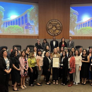 Sacramento City Council meeting, receiving a resolution