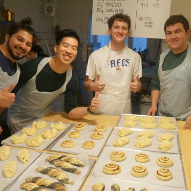 Students cooking in Denmark