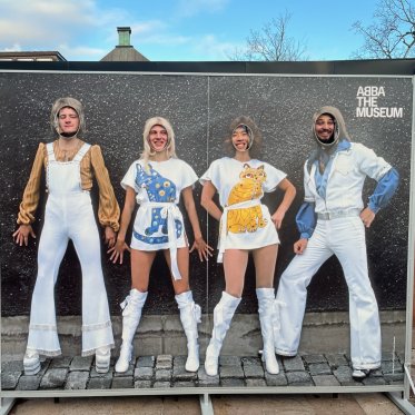 Students playing Abba