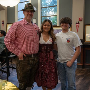 Family at Oktoberfest during Family Weekend