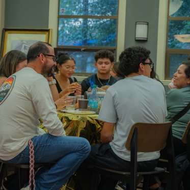 Family at Oktoberfest during Family Weekend