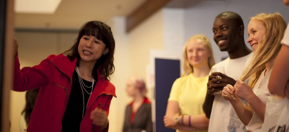 Students listening to teacher