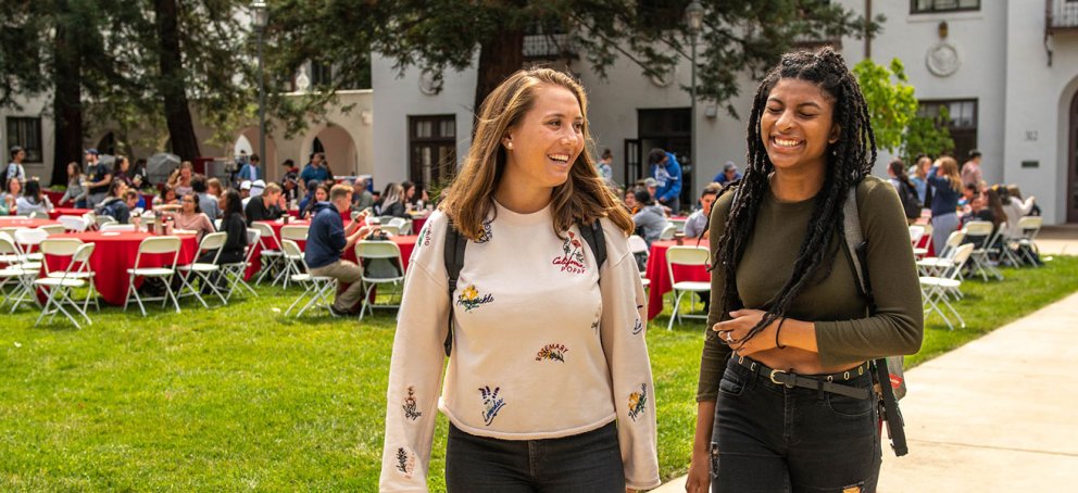 two students outdoors