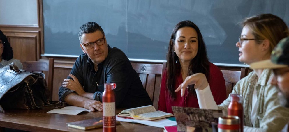 Students in an MFA class