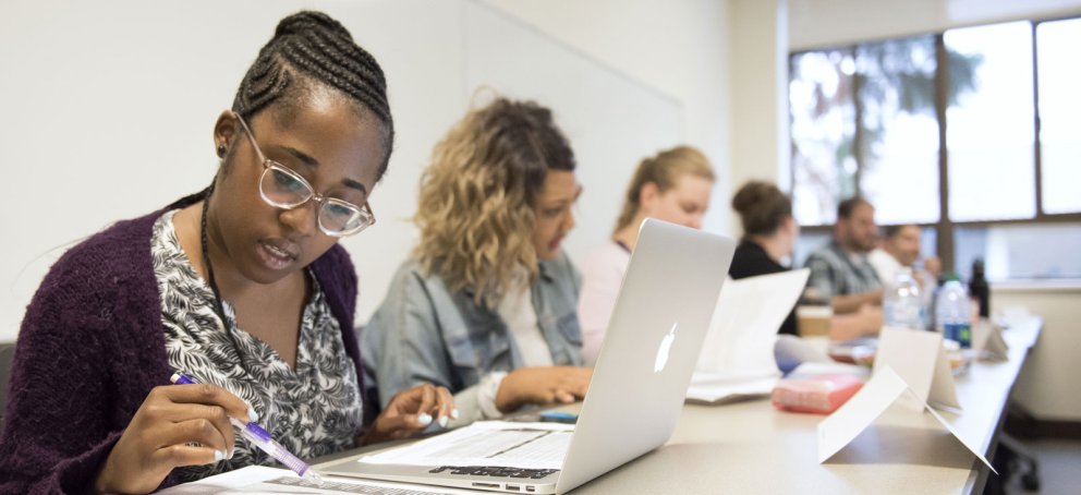 professional mba students focusing in class