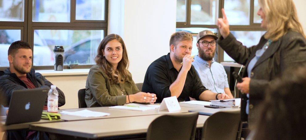 MS Finance students engaging in the classroom