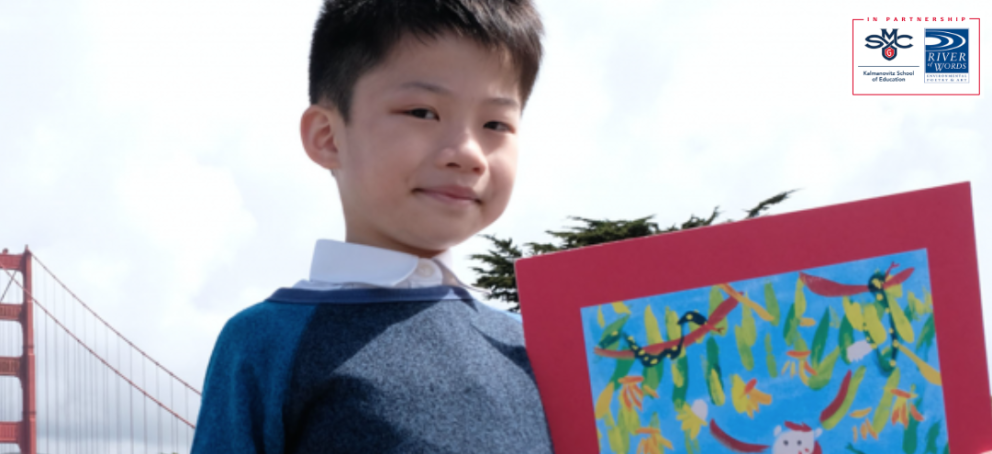 ROW contest winner in front of the Golden Gate Bridge