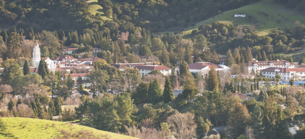 An areal shot of the Saint Mary's campus  