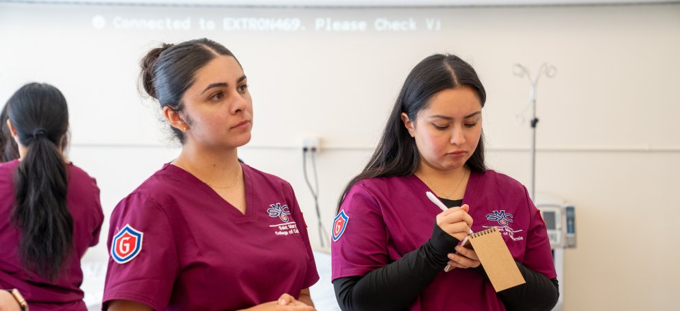 Nursing students in class