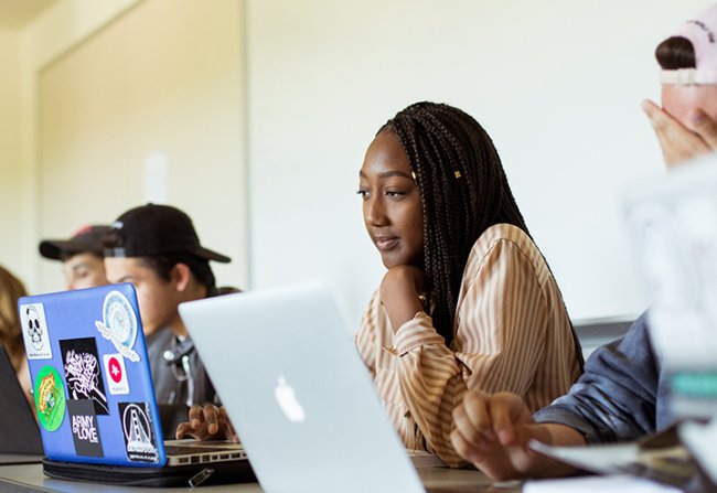 Saint Mary's Accounting Minor Student in Class