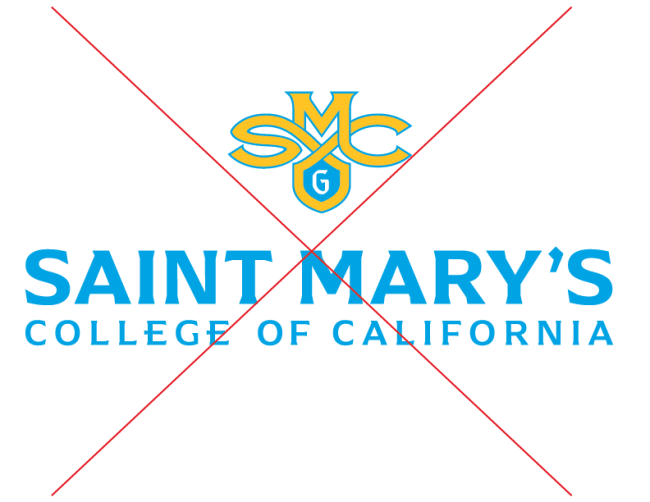 Logo crossed out with color changed