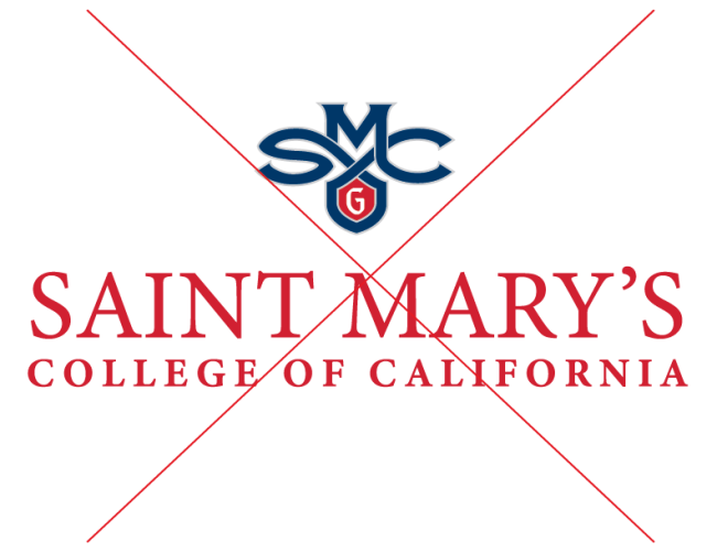 logo crossed out with font changed