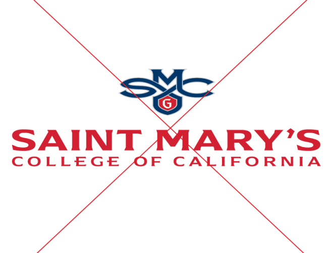 Logo crossed out and stretched