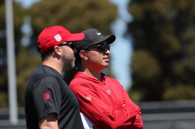 Max Molz at a 49ers practice