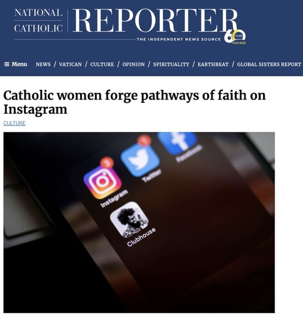 Screenshot from National Catholic Reporter