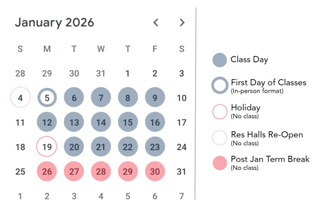 Jan Term 2026 Calendar