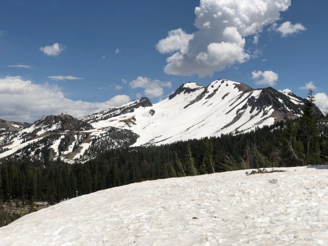 White Mountains covered in snow