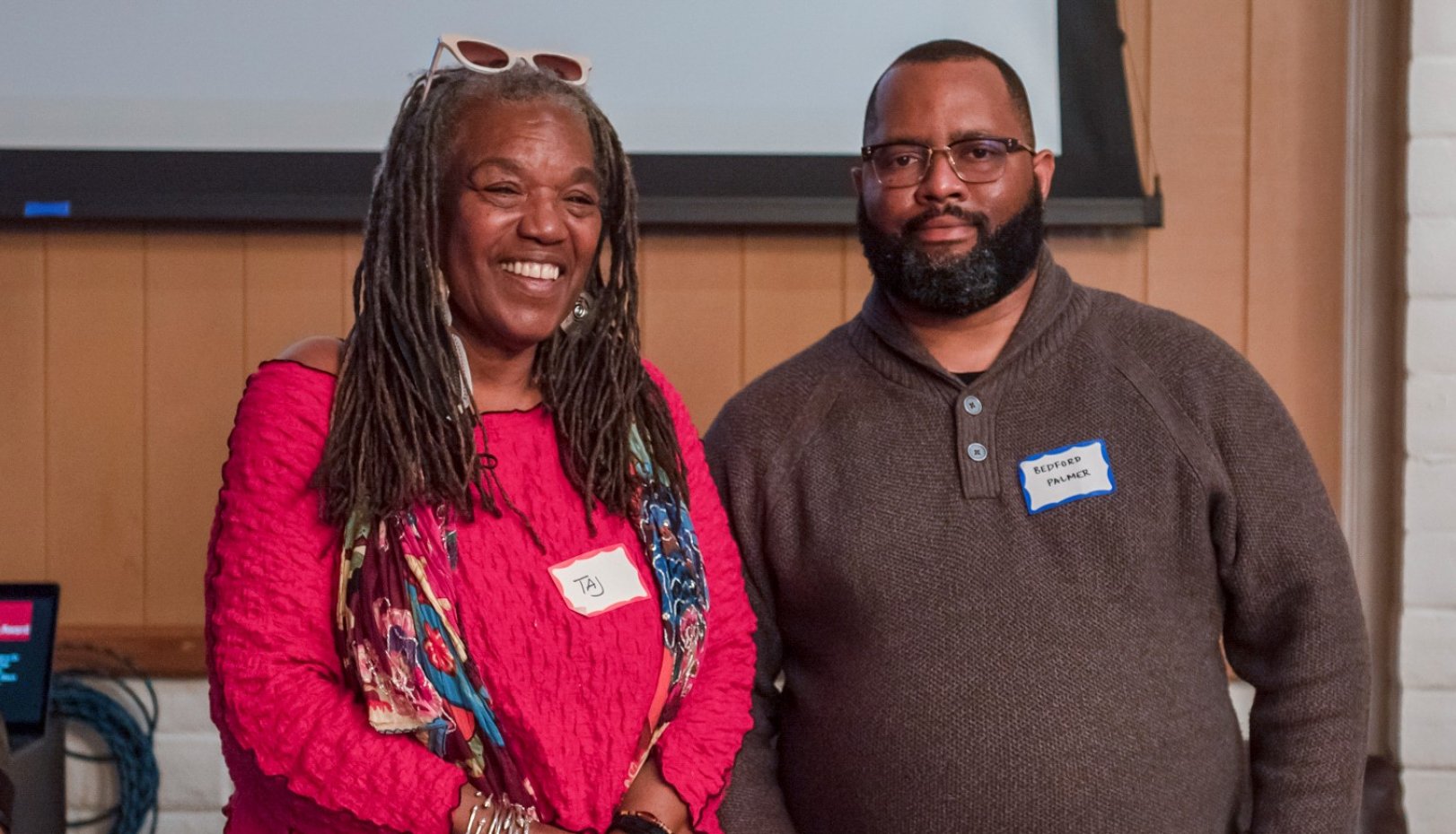 Taj (Toni) Johns, KSOE, and Bedford Palmer II, Counseling Department / Photo by Jacob Machnik