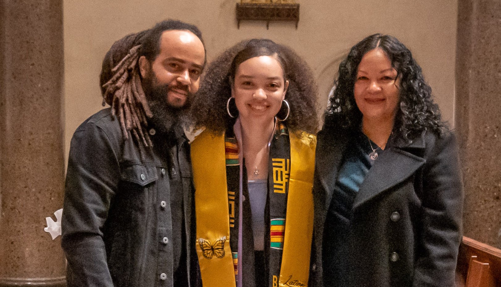 Grad and family at Latinx Grad Celebration