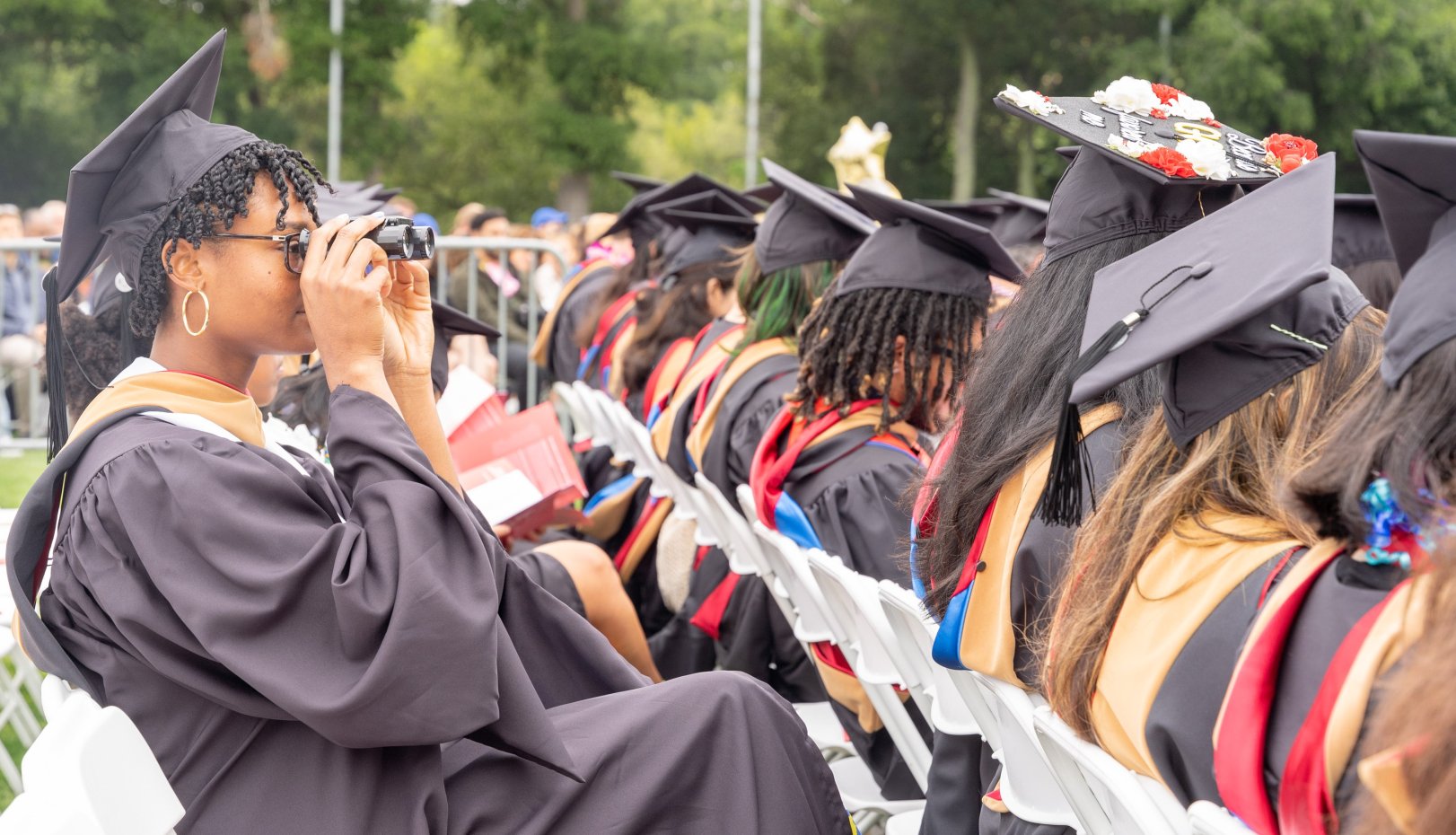 GPS grad with binoculars