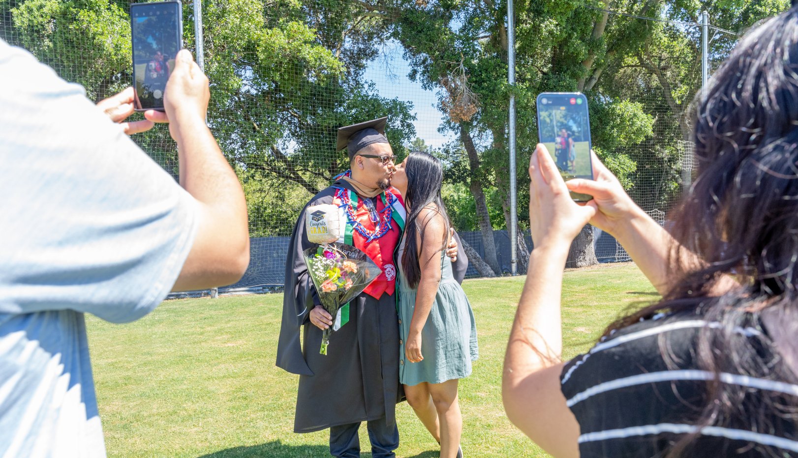 GPS student kisses loved one