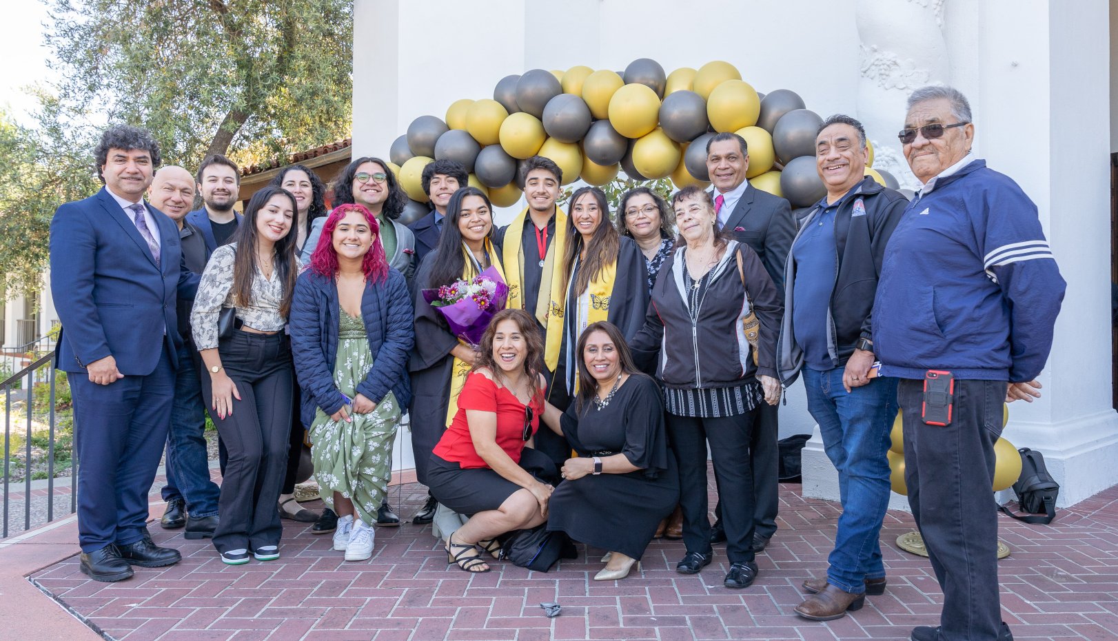Group of Latinx grads and supporters