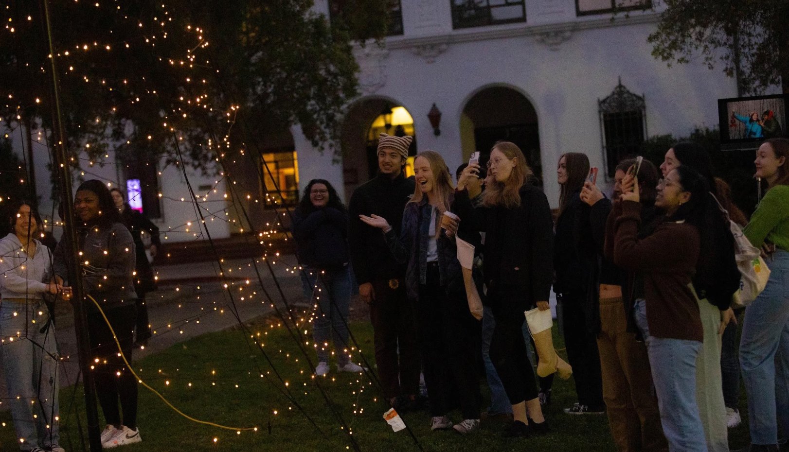 Lighting the tree at Winter Fest