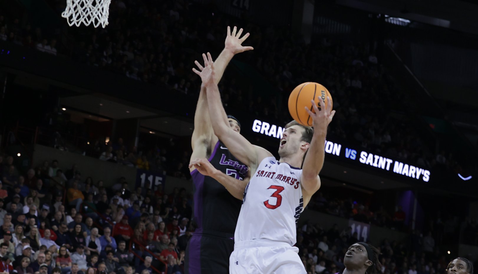Augustas Marciulionis shoots against GCU in 2024 NCAA Tournament