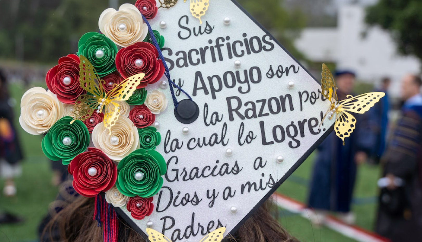 A mortarboard from 2024 Undergraduate Commencement